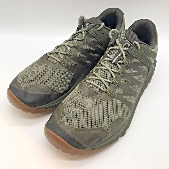 Merrell Nova 2 Trail Running Shoe J035567 Men's 14 Olive Vibram Sole Low Lace Up - Picture 13 of 13